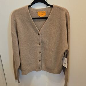 Cashmere Taupe  Button-Up Cardigan